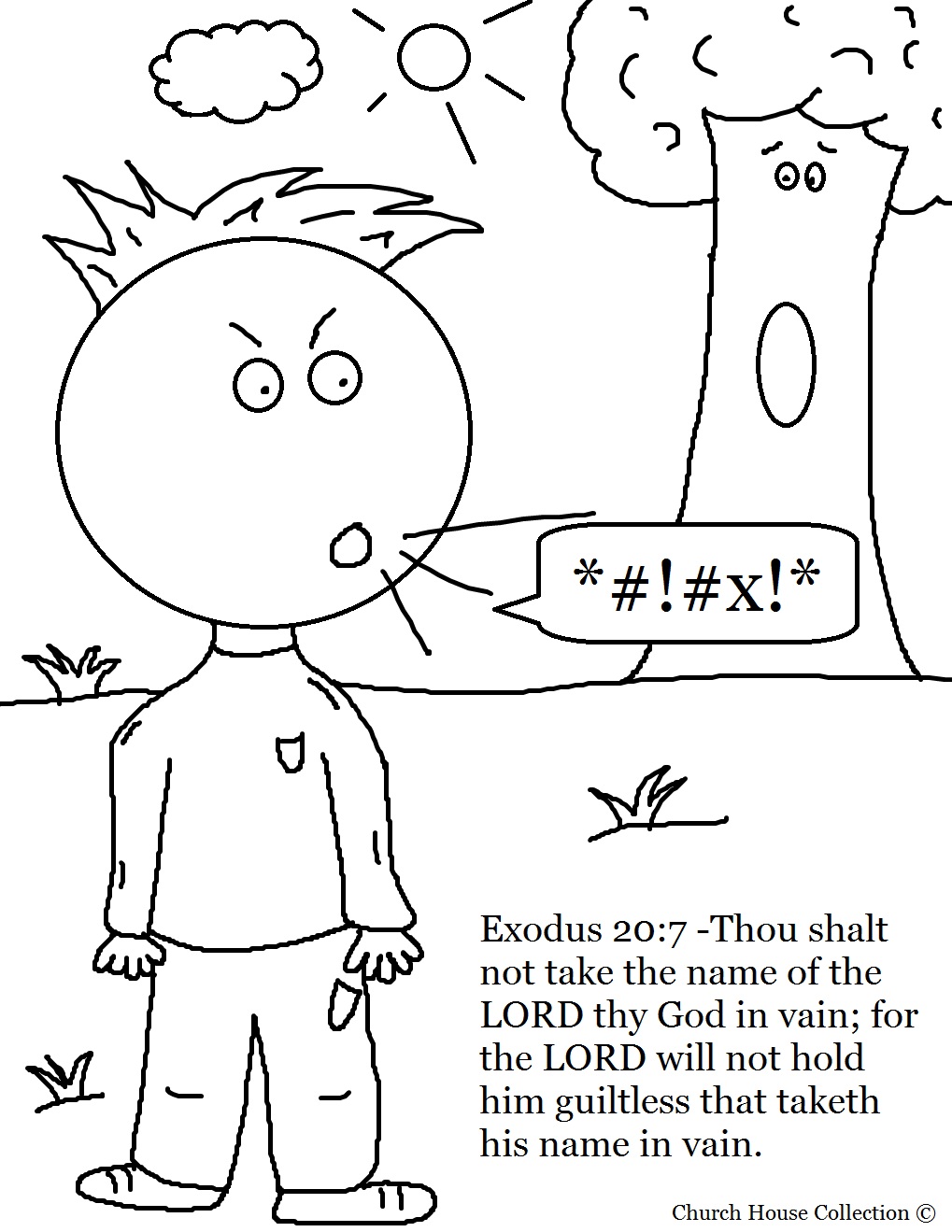 Starry starr Ten Commandments Coloring Sheets